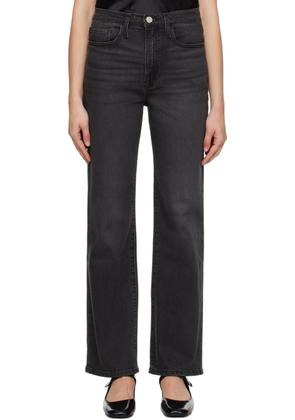 FRAME Black 'Le Jane Ankle' Jeans