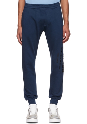 Alexander McQueen Navy Cotton Lounge Pants