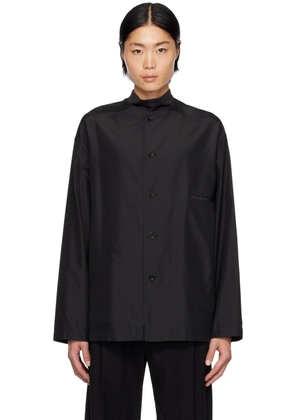 LEMAIRE Black Collarless Shirt