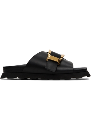 Proenza Schouler Black Buckle Slides