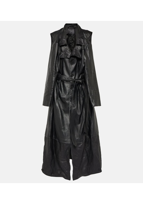 Balenciaga Single-breasted leather coat