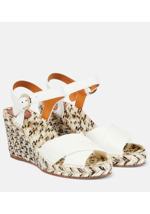 Chloé Piia leather espadrille wedges