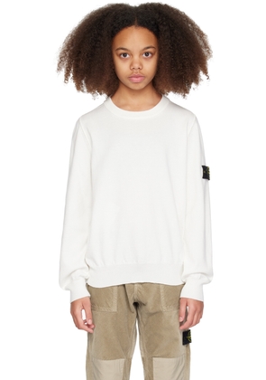 Stone Island Junior Kids White Patch Sweater