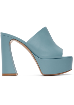 Gianvito Rossi Blue Holly Mule Sandals