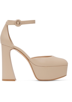 Gianvito Rossi Beige Holly D'Orsay Heels