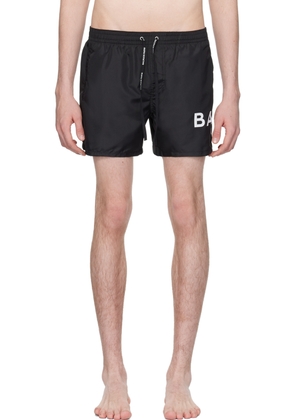 Balmain Black Printed Swim Shorts