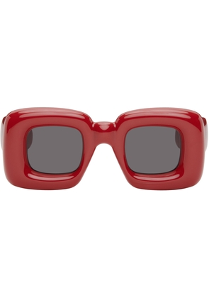 LOEWE Red Inflated Rectangular Sunglasses