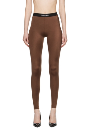 TOM FORD Brown Lustrous Leggings