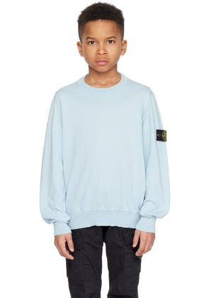 Stone Island Junior Kids Blue Crewneck Sweater