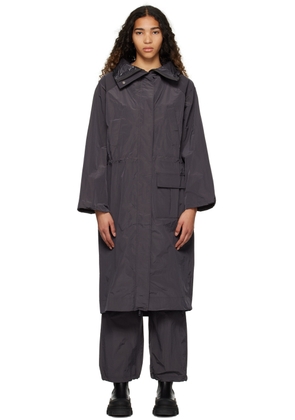 GANNI Gray Parka Coat