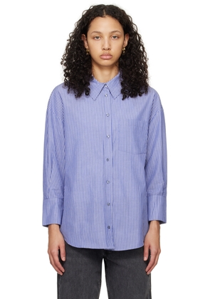 ANINE BING Blue Mika Shirt