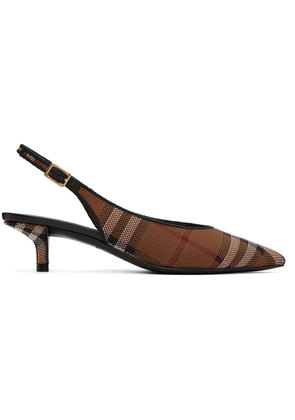 Burberry Tan Check Heels