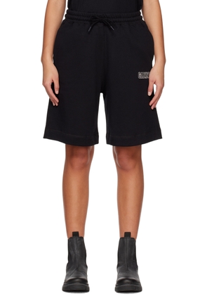 GANNI Black Software Drawstring Shorts