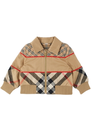 Burberry Baby Beige Contrast Check Jacket