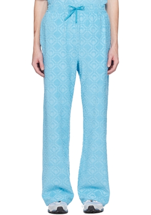 Marine Serre Blue Moon Sponge Lounge Pants