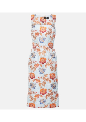 Etro Floral jacquard midi dress