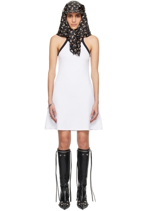 Marine Serre White Flared Minidress