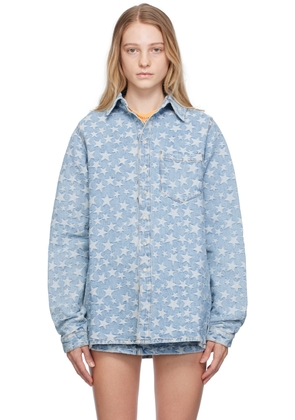 ERL Blue Jacquard Denim Shirt