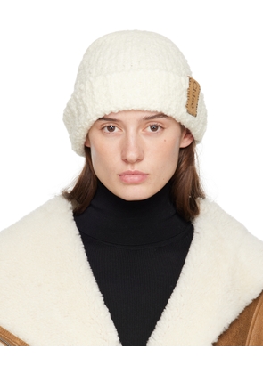 Chloé Off-White Curly Knit Beanie