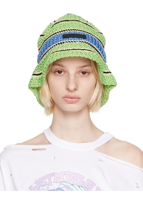 Stella McCartney Green Logo Bucket Hat