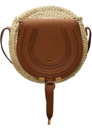 Chloé Tan & Brown Marcie Crossbody Basket Bag