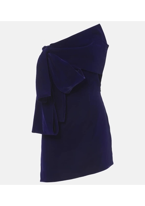 Givenchy Bow-detail velvet minidress