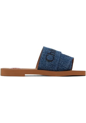 Chloé Blue Woody Mules