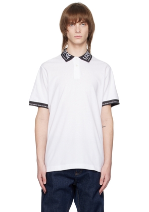 Versace Jeans Couture White Printed Polo