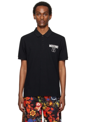 Moschino Black Double Smiley Polo