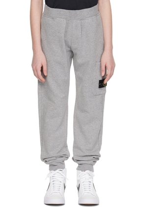 Stone Island Junior Kids Gray Patch Sweatpants