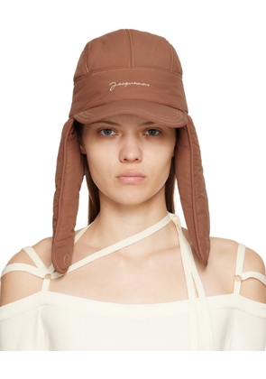 JACQUEMUS Brown Le Papier 'La cagoule Bricciola' Cap