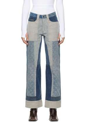 Marine Serre Blue Regenerated Jeans