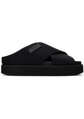 GANNI Black Crossover Sandals