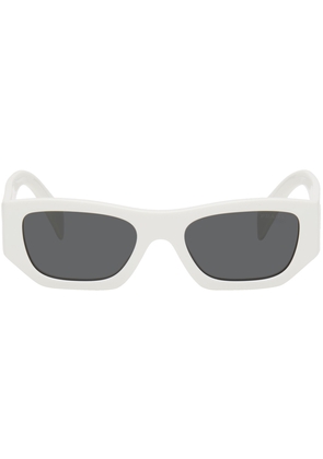 Prada Eyewear White Logo Sunglasses