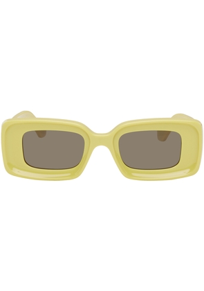 LOEWE Yellow Rectangular Sunglasses