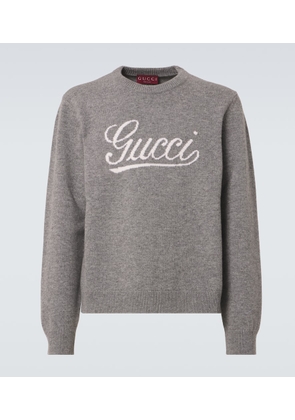 Gucci Logo intarsia wool sweater