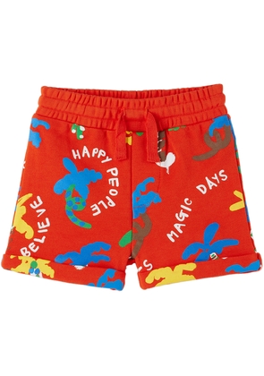 Stella McCartney Baby Red 'Good Vibes' Shorts