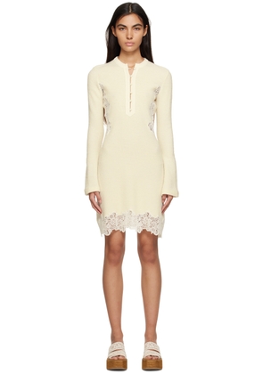 Chloé Off-White Crewneck Minidress