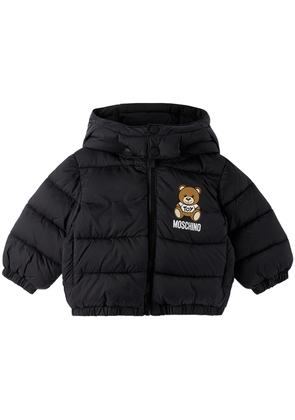 Moschino Baby Black Teddy Bear Puffer Jacket