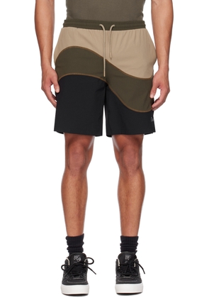 Dime Khaki & Black Wave Shorts