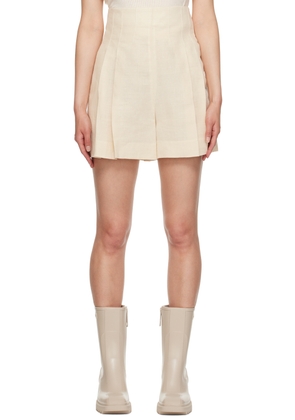 Chloé Off-White Pleated Shorts