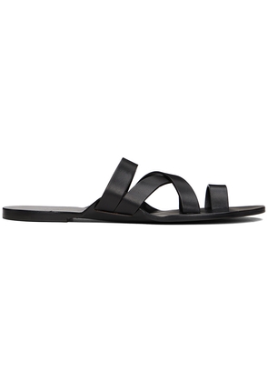 The Row Black Kris Sandals