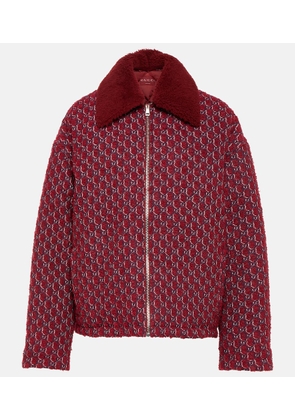 Gucci GG Shadow wool-blend bouclé bomber jacket