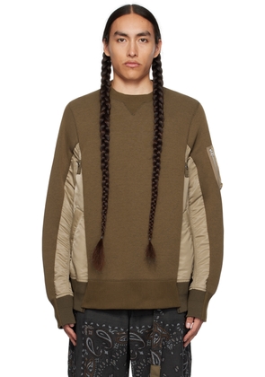 sacai Beige Sponge Sweatshirt