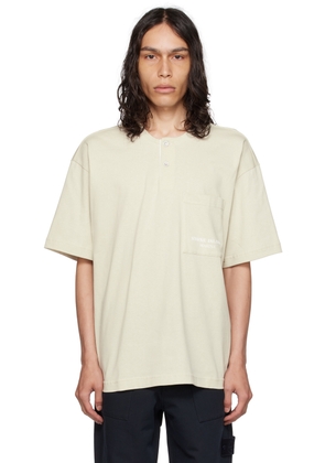 Stone Island Beige Printed Henley