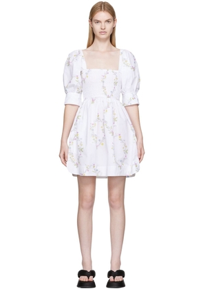 GANNI White Organic Cotton Minidress