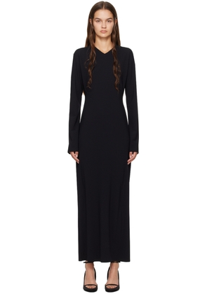 The Row Black Eima Maxi Dress