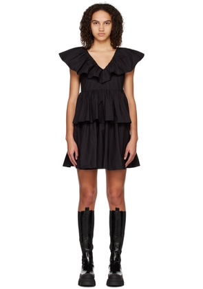 GANNI Black Tiered Minidress