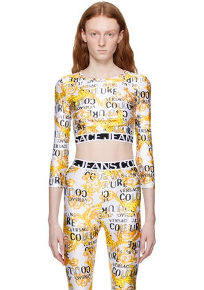 Versace Jeans Couture White Graphic Long Sleeve T-Shirt