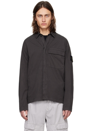 Stone Island Gray Regular Fit Overshirt Jacket